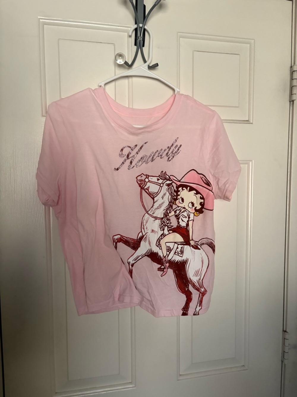 Betty Boop Pink Graphic Short Sleeve Tee